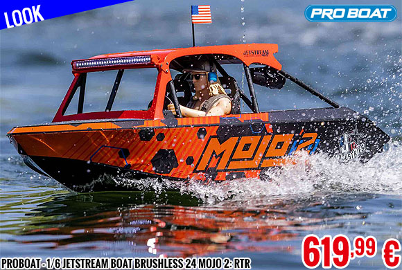 Look - Proboat - 1/6 Jetstream Boat Brushless 24 Mojo 2: RTR