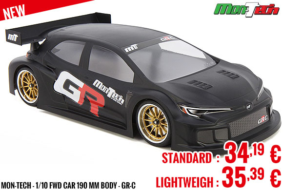 New - Mon-Tech - 1/10 FWD Car 190 mm Body - GR-C