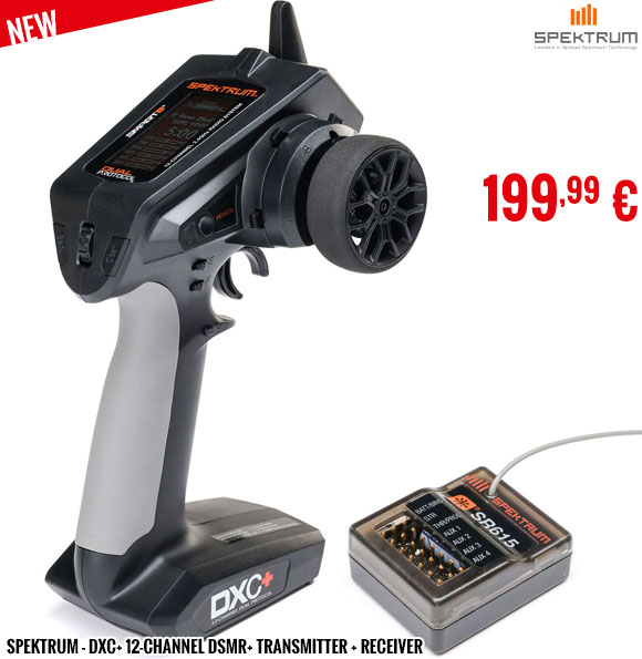 New - Spektrum - DXC+ 12-Channel DSMR+ Transmitter + Receiver