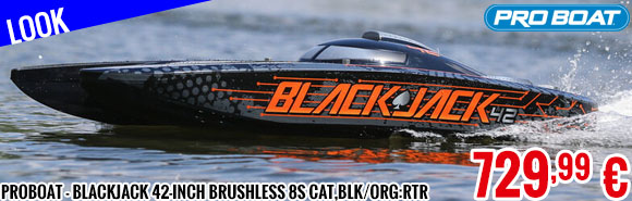 Look - ProBoat - Blackjack 42-inch Brushless 8S Cat,BLK/ORG:RTR