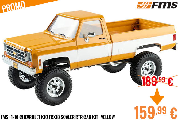 Promo - FMS - 1/18 Chevrolet K10 FCX18 scaler RTR car kit - Yellow