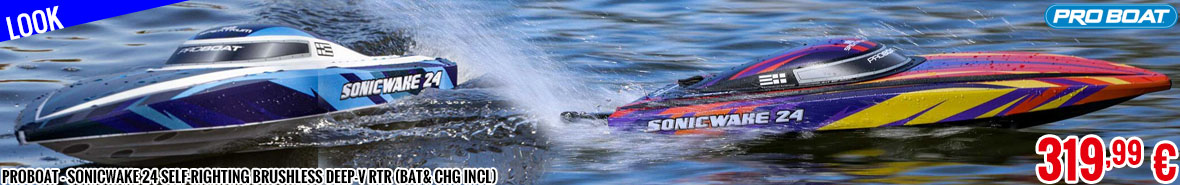 Look - ProBoat - Sonicwake 24 Self-Righting Brushless Deep-V RTR (Bat& Chg incl)