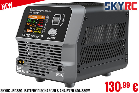 New - SkyRC - BD380+ Battery Discharger & Analyzer 40A 380W