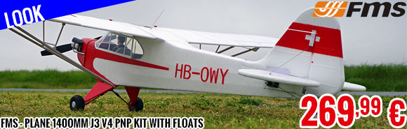 Look - FMS - Plane 1400mm J3 V4 PNP kit with Floats