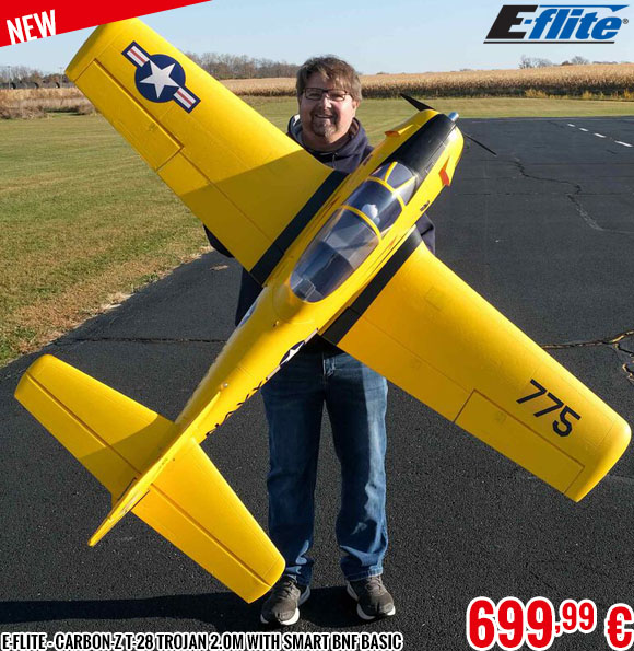 New - E-Flite - Carbon-Z T-28 Trojan 2.0m with Smart BNF Basic