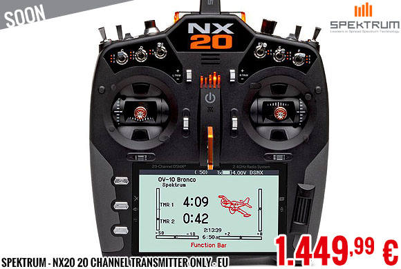 Soon - Spektrum - NX20 20 Channel Transmitter Only - EU