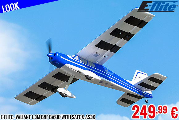 Look - E-Flite - Valiant 1.3M BNF Basic with SAFE & AS3X