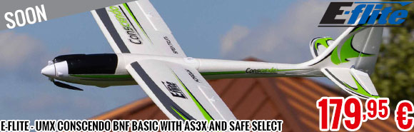 Soon - E-Flite - UMX Conscendo BNF Basic with AS3X and SAFE Select
