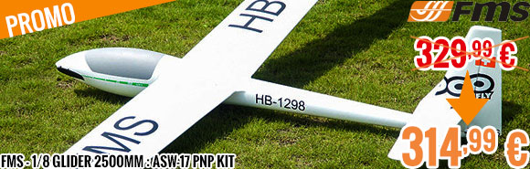 Promo - FMS - 1/8 Glider 2500mm : ASW-17 PNP Kit