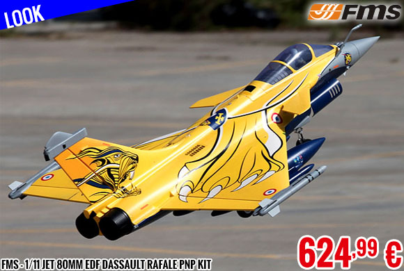 Look - FMS - 1/11 Jet 80mm EDF Dassault Rafale PNP kit