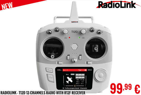 New - Radiolink - T12D 12-Channels radio with R12F Receiver