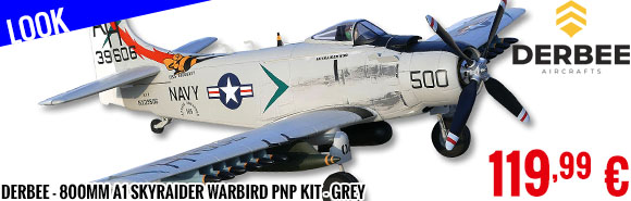Look - Derbee - 800mm A1 Skyraider Warbird PNP kit - grey