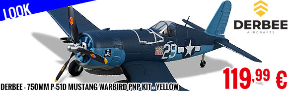 Look - Derbee - 750mm F4U Corsair Warbird PNP kit - blue