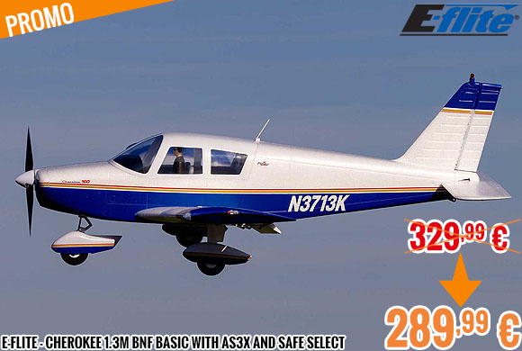 Promo - E-Flite - Cherokee 1.3m BNF Basic with AS3X and SAFE Select