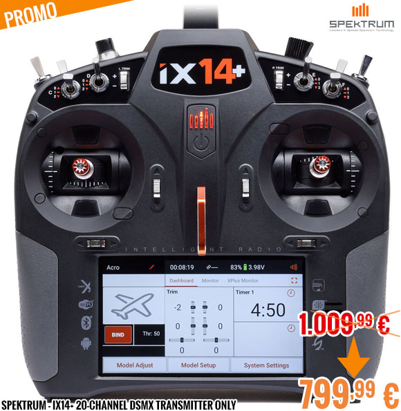 Soldes - Spektrum - iX14+ 20-Channel DSMX Transmitter Only