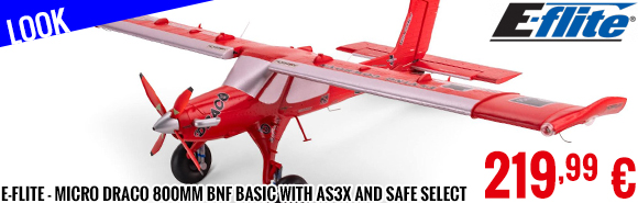 Look - E-Flite - Micro Draco 800mm BNF Basic with AS3X and SAFE Select