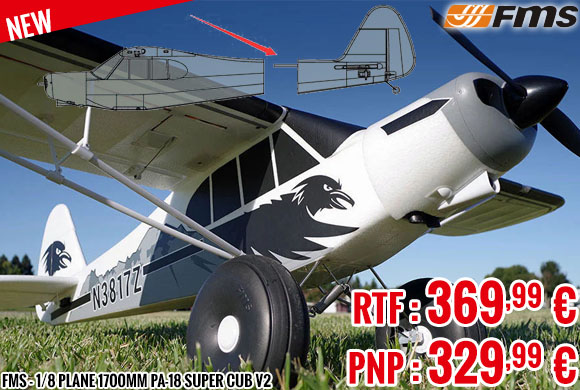 New - FMS - 1/8 Plane 1700mm PA-18 Super Cub V2