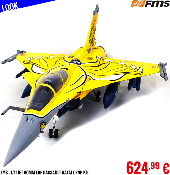 Look - FMS - 1/11 Jet 80mm EDF Dassault Rafale PNP kit