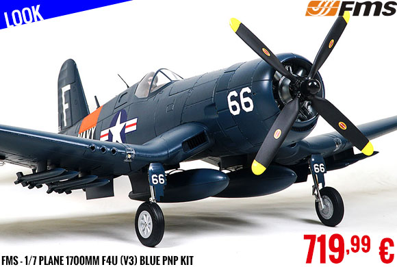 Look - FMS - 1/7 Plane 1700mm F4U (V3) Blue PNP kit
