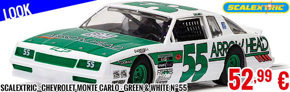 Look - Scalextric - Chevrolet Monte Carlo - Green & White N°55