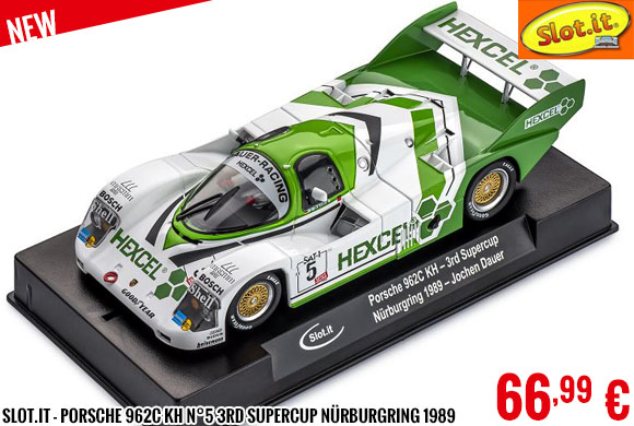 New - Slot.it - Porsche 962C KH N°5 3rd Supercup Nürburgring 1989