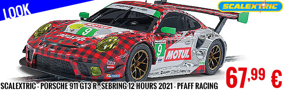 Look - Scalextric - Porsche 911 GT3 R - Sebring 12 hours 2021 - Pfaff Racing