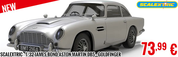 New - Scalextric - 1/32 James Bond Aston Martin DB5 - Goldfinger