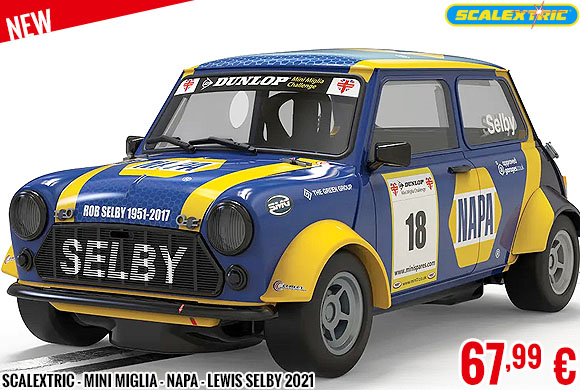 New - Scalextric - Mini Miglia - Napa - Lewis Selby 2021