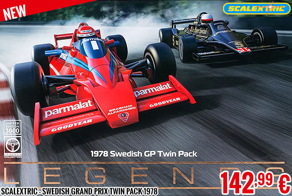 New - Scalextric - Swedish Grand Prix Twin Pack 1978 