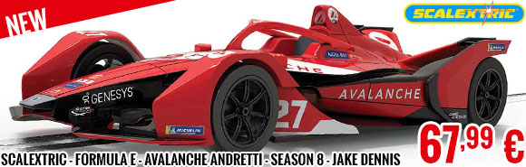 New - Scalextric - Formula E - Avalanche Andretti - Season 8 - Jake Dennis