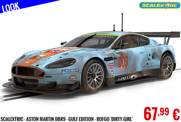 Look - Scalextric - Aston Martin DBR9 - Gulf Edition - ROFGO 'Dirty Girl'