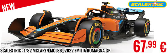 New - Scalextric - 1/32 McLaren MCL36 - 2022 Emilia Romagna GP