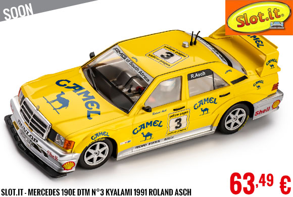 Soon - Slot.it - Mercedes 190E DTM n°3 Kyalami 1991 Roland Asch