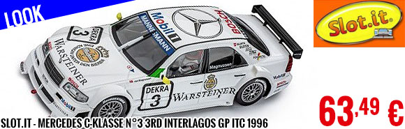 Look - Slot.it - Mercedes C-Klasse n°3 3rd Interlagos GP ITC 1996
