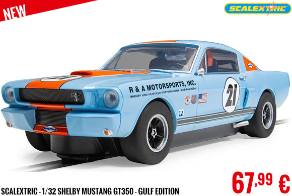 New - Scalextric - 1/32 Shelby Mustang GT350 - Gulf Edition