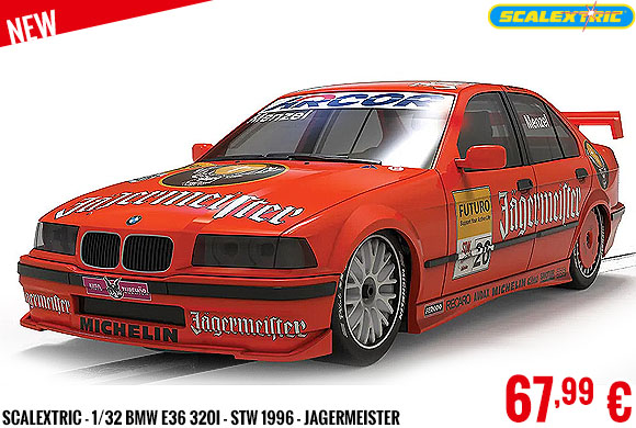 New - Scalextric - 1/32 BMW E36 320I - STW 1996 - Jagermeister