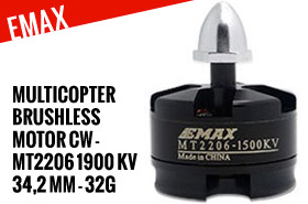 EMax Multicopter Brushless motor CW - MT2206 1900kv (d34,2mm - 32g)