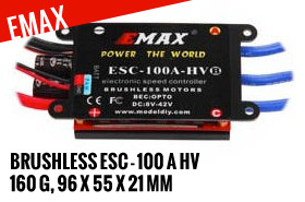 EMax Contrôleur brushless - 100amp HV (160g, 96x55x21)